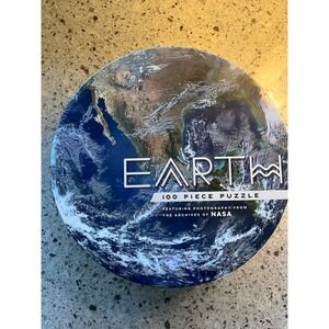 NASA Earth 100 Piece Circular Jigsaw Puzzle Space Photography Round New Sealed